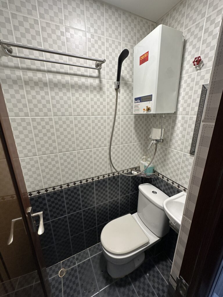 Bathroom in a hotel room at Hong Kong's Chungking Mansions.